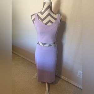 Guess Lilac Two-Piece Midi Skirt Set